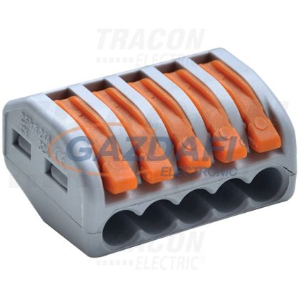   TRACON OVO2_5-5 Csavar nélküli vezetékösszekötő, nyitható, 40 db/csomag