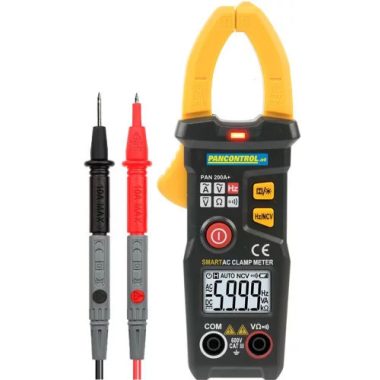 PANCONTROL,  PAN200A+ Digitális lakatfogó ACV/DCV 600V , ACA 200A, R, Hz,d=20mm