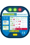 PANCONTROL,  PANSOCKETTESTERFI Dugaszoló aljzat teszter 220 - 250 V, CATII-300V