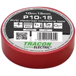   TRACON P10-15 Szigetelőszalag, piros 10m×15mm, PVC, 0-90°C, 40kV/mm