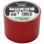 TRACON P50 Szigetelőszalag, piros 20m×50mm, PVC, 0-90°C, 40kV/mm