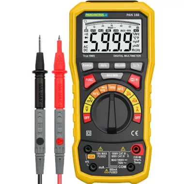 TRACON PAN188 Digitális multiméter True RMS DCV, ACV, DCA, ACA, OHM, C, °C, dioda