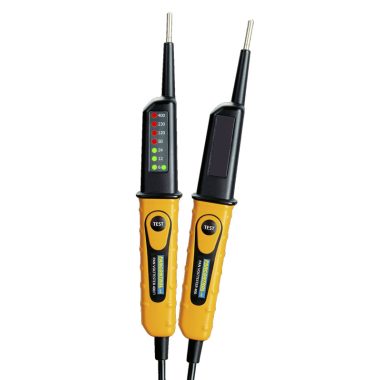 TRACON PANVOLTTESTER400FI 2 pólusú feszültségvizsgáló LED kijelző és AVK teszter 6‐400V AC/DC, 30mA FI‐Test