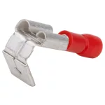   TRACON PCSE Szigetelt rátolható csatlakozó csap+hüvely, sárgaréz, piros 6,3×0,8mm, 1,5mm2