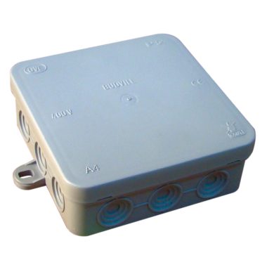 TRACON PD100X100 Rugalmas kötődoboz, falon kivüli, szürke 100×100×40mm, IP54