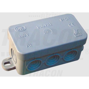 TRACON PD75X35 Flexible junction box, off-wall, gray 80 × 42 × 40mm, IP54, 5 pcs / pack