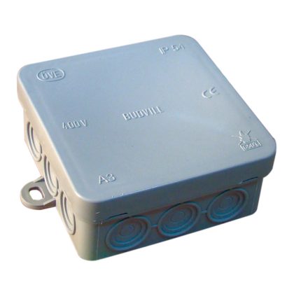   TRACON PD85X85 Rugalmas kötődoboz, falon kivüli, szürke 85×85×37mm, IP54