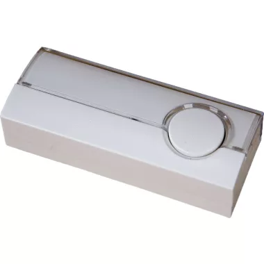 ZAMEL PDJ-213P Cimkézhető csengőnyomó, háttérvilágítással, fehér színben