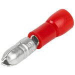 TRACON PH4 Szigetelt hengeres csatlakozó dugó, elektrolitréz, piros 1,5mm2, (d1=1,8mm, d2=