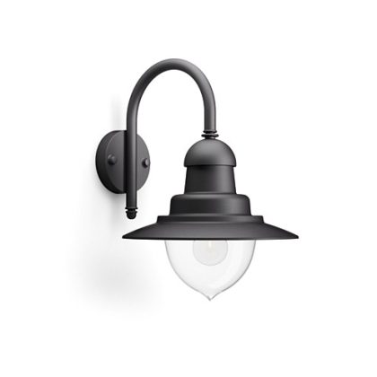 PHILIPS 01652/30/PN Raindrop fali lámpa, fekete 1x60W 230V