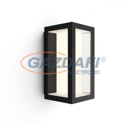   PHILIPS 17429/30/P7 Impress Hue LED Kültéri fali lámpa fekete 24V 8W dimmelhető 2000 - 6500K 1200lm 25000h A IP44