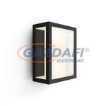   PHILIPS 17430/30/P7 Impress Hue LED Kültéri fali lámpa fekete 24V 8W dimmelhető 2000 - 6500K 1200lm 25000h A IP44