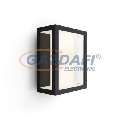   PHILIPS 17430/30/P7 Impress Hue LED Kültéri fali lámpa fekete 24V 8W dimmelhető 2000 - 6500K 1200lm 25000h A IP44