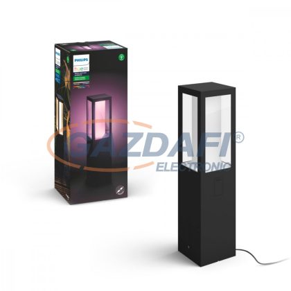   PHILIPS 17434/30/P7 Impress Hue LED kültéri
sétányvilágító lámpa toldó fekete 2x8W dimmelhető 2000 - 6500K 1200lm 25000h A IP44