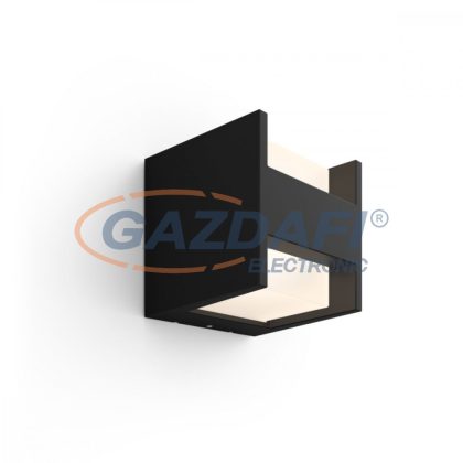   PHILIPS 17444/30/P7 Fuzo Hue LED fali lámpa kültéri fekete 15W 1150lm 2700K 25000h A IP44