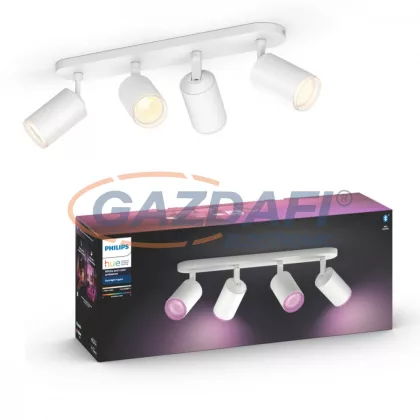   PHILIPS 50634/31/P7 Fugato LED spot lámpa falon kívüli fehér 4x5.7W 240V 2200-6500K 1400lm GU10 15000h A+ A+ IP20 bluetooth