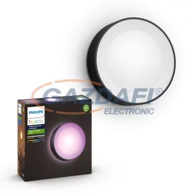 PHILIPS 17465/30/P7 Daylo Hue LED fali lámpa fekete 1x15W 1200lm 25000h LED A-A++ IP44