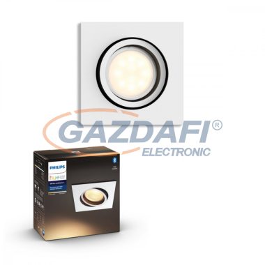 PHILIPS 50421/31/P9 MILLISKIN LED süllyesztett spot lámpa toldat fehér 1x5.5W 230V szögletes 2200-6500K 350lm GU10 15000h A+ IP20