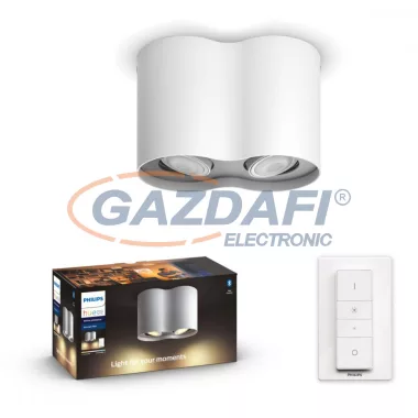 PHILIPS 56332/31/P6 Pillar Hue LED spot lámpa fehér 2x5.5W 2200-6500K 700lm GU10 15000h A++ -> E IP20