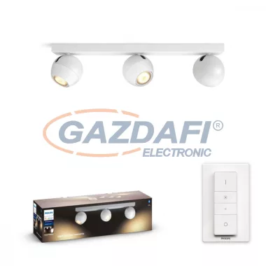 PHILIPS 50473/31/P6 BUCKRAM LED spot lámpa falon kívüli fehér 3x5.5W 2200-6500K 1050lm GU10 15000h A++ -> E IP20