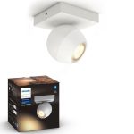   PHILIPS 50471/31/P9 BUCKRAM LED spot lámpa falon kívüli kiegészítő fehér 1x5.5W 2200-6500K 350lm GU10 15000h A++ -> E IP20