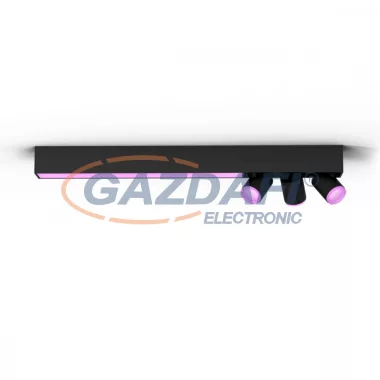 PHILIPS 50609/30/P7 Centris Hue 3-as mennyezeti spot lámpa fekete 3x5,7W + 34W beépített 3550lm GU10 15000h A+ IP20 bluetooth