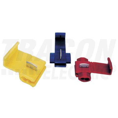 TRACON PL Késes leágaztató (PVC), ónozott elektrolitréz, piros 0,5-1mm2, 50VDC, max. 10 A, 100 db/csomag