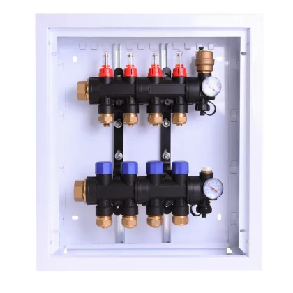 Computherm PMF01-2 1"-os, beépített szelepes, 2 leágazásos műanyag osztó-gyűjtő szett Computherm PMF01-2 1"-os, beépített szelepes, 2 leágazásos műanyag osztó-gyűjtő szett