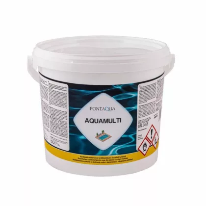 PONTAQUA AMU030 Aquamulti 3kg hármas hatású kombinált vízkezelő és víztisztító tabletta medencéhez klórozószer,algaölő és pelyhesítő (3az1-ben víztisztító tabletta) PONTAQUA AMU030 Aquamulti 3kg hármas hatású kombinált vízkezelő és víztisztító tabletta medencéhez klórozószer,algaölő és pelyhesítő (3az1-ben víztisztító tabletta)