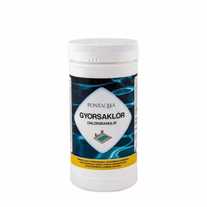 PONTAQUA CLG010 Gyorsaklór (granulátum) 1 kg fertőtlenítő tabletta medencéhez PONTAQUA CLG010 Gyorsaklór (granulátum) 1 kg fertőtlenítő tabletta medencéhez