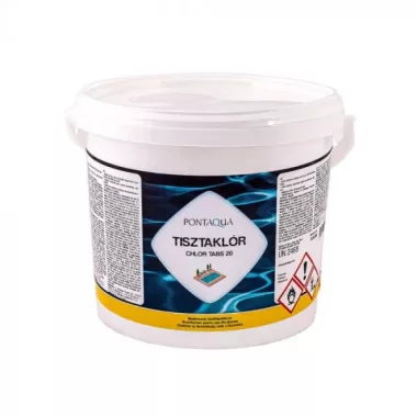 PONTAQUA CLK030 Tisztaklór lassan oldódó 20 g-os klórtabletta 3 kg