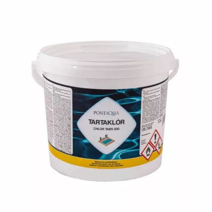 PONTAQUA CLT030 Tartaklór 3 kg (fertőtlenítő 200gr klórtabletta medencéhez lassan oldódó) PONTAQUA CLT030 Tartaklór 3 kg (fertőtlenítő 200gr klórtabletta medencéhez lassan oldódó)