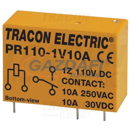   TRACON PR110-1V10A Print relé 110V DC / 1×CO (10A, 230V AC / 30V DC)