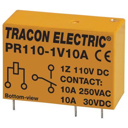   TRACON PR110-1V10A Print relé 110V DC / 1×CO (10A, 230V AC / 30V DC)
