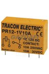 TRACON PR12-1V10A Print relé 12V DC / 1×CO (10A, 230V AC / 30V DC)