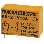   TRACON PR12-1V10A Print relé 12V DC / 1×CO (10A, 230V AC / 30V DC)