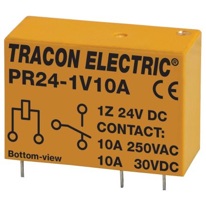   TRACON PR24-1V10A Print relé 24V DC / 1×CO (10A, 230V AC / 30V DC)