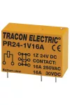 TRACON PR24-1V16A Print relé 24V DC / 1×CO (16A, 230V AC / 30V DC)