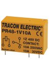 TRACON PR48-1V10A Print relé 48V DC / 1×CO (10A, 230V AC / 30V DC)
