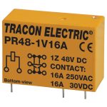   TRACON PR48-1V16A Print relé 48V DC / 1×CO (16A, 230V AC / 30V DC)