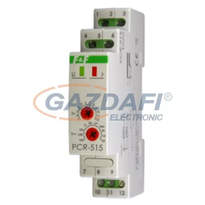 F&F Időrelé 10A 230V AC / 24V AC/DC 1 modul TH35
