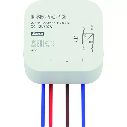   Elko PSB-10-12 Kapcsolóüzemű 10W tápegység AC110-250V/DC12V