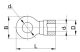 TRACON PSZ35-6 Szigetelt szemes saru, ónozott elektrolitréz, piros 35mm2, M6, (d1=9,4mm, d