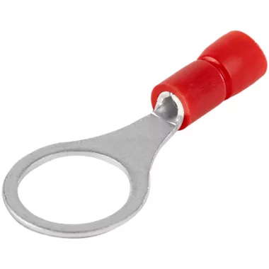 TRACON PSZ6 Szigetelt szemes saru, ónozott elektrolitréz, piros 1,5mm2, M6, (d1=1,7mm, d2=6,4mm),PVC