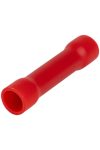TRACON PTH Szigetelt toldóhüvely, ónozott elektrolitréz, piros 1,5mm2, (L=25mm, d1=2,1mm), PVC