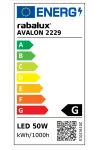 RÁBALUX 2229 Avalon,bel.menny,LED 50W, s.alu.65cm