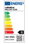 RÁBALUX 2236 Pallas,bel.menny,LED20W+3xE14,króm,D30cm