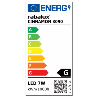 RÁBALUX 3090 Cinnamon,belt.fali,LED 7W,3000K,tölgy