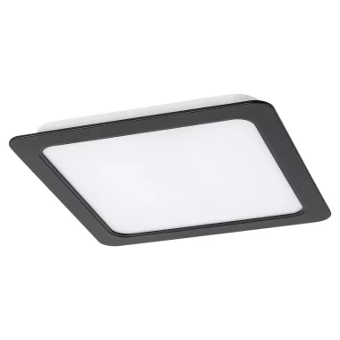 RÁBALUX 71230 Shaun2 LED mennyezeti lámpa, süllyesztett 12W,3000K,fekete,négyz 800 lm 3000K 230V, 50Hz IP20 25000h