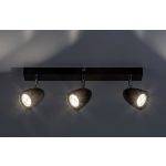   RÁBALUX 73019 Perico mennyezeti lámpa GU10 3xMAX5W, fekete 230V, 50Hz IP20